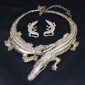 BUDDHA Crocodile Jewelry Set